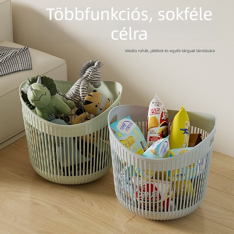 Műanyag kosár mocskos ruhák tárolására, háztartási használat, játékok tároló doboz, fürdőszobai rendező