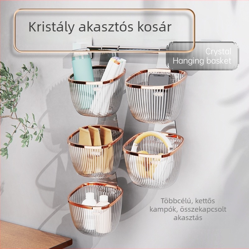 Minimalista elegáns függő kristály tároló kosár konyhához, fürdőszobához és hálószobához