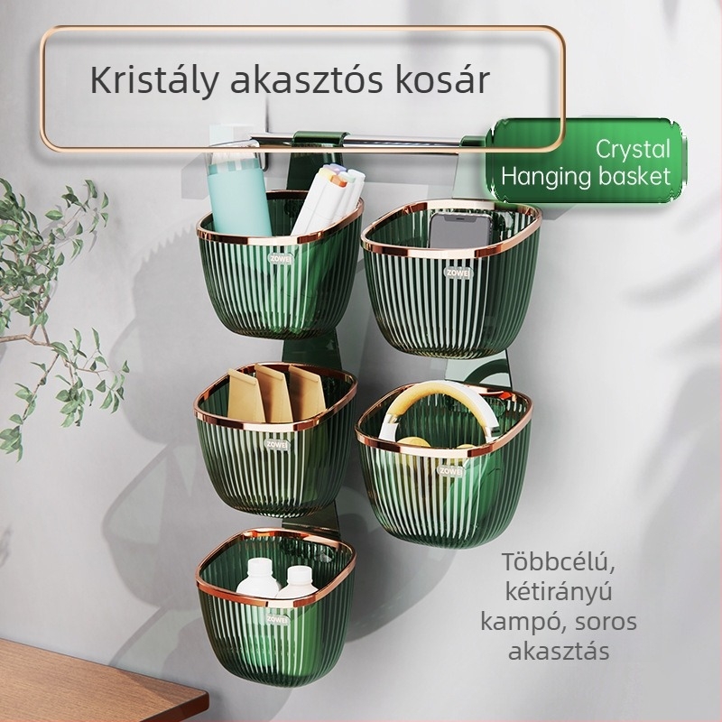 Minimalista elegáns függő kristály tároló kosár konyhához, fürdőszobához és hálószobához