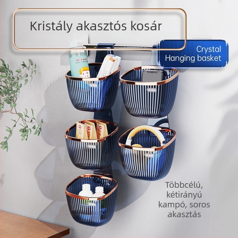 Minimalista elegáns függő kristály tároló kosár konyhához, fürdőszobához és hálószobához