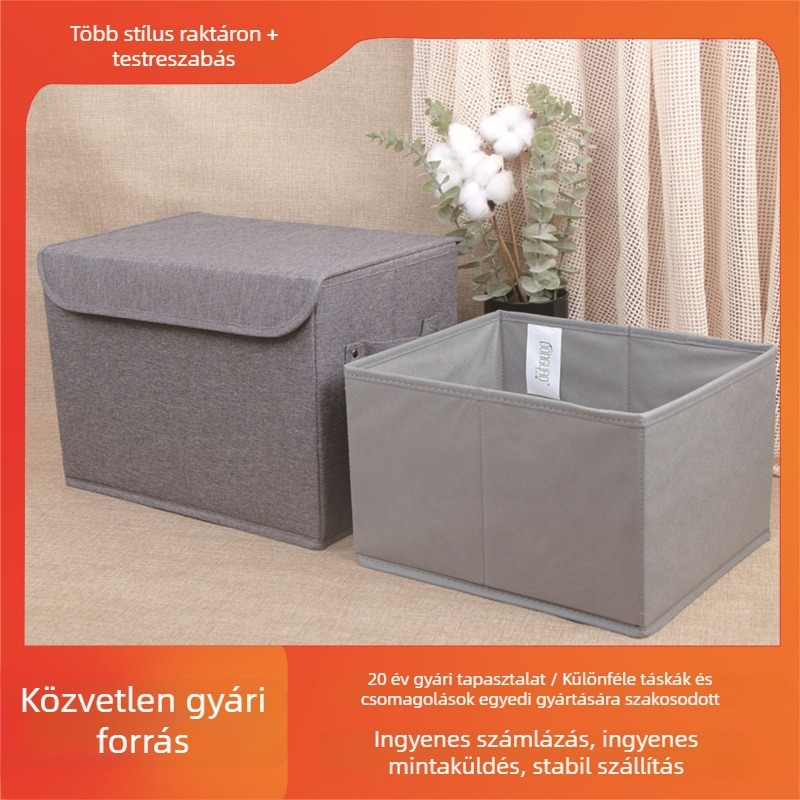 Összecsukható textil tároló doboz, testreszabható, extranagy méretű, vastagított játék tároló doboz