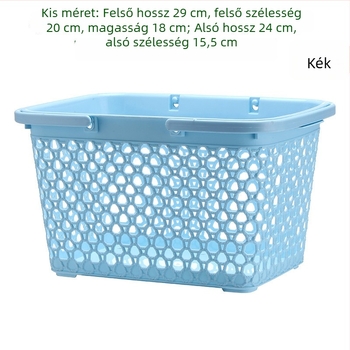 Hordozható fürdőkosár kozmetikumokhoz, kék, nőies stílus, kollégiumba