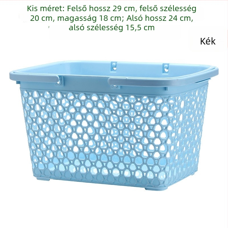 Hordozható fürdőkosár kozmetikumokhoz, kék, nőies stílus, kollégiumba