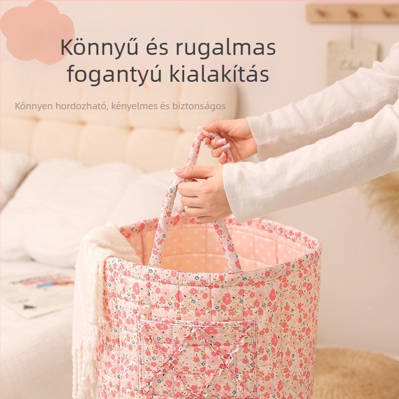 Összecsukható tárolókosár nagy kapacitással, hordozható mosókosár, asztali játék- és nassolnivaló kosár, otthoni ruhatároló