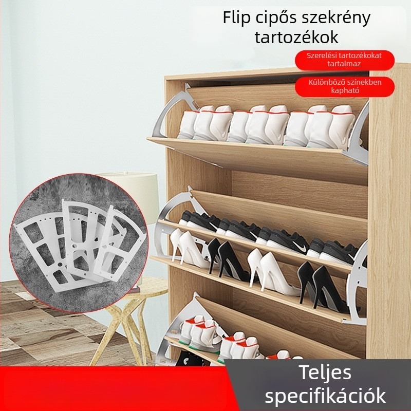 Műanyag lehajtható cipőszekrény-hardver — egyrétegű, kétszintes és többszintes paneles kiegészítő