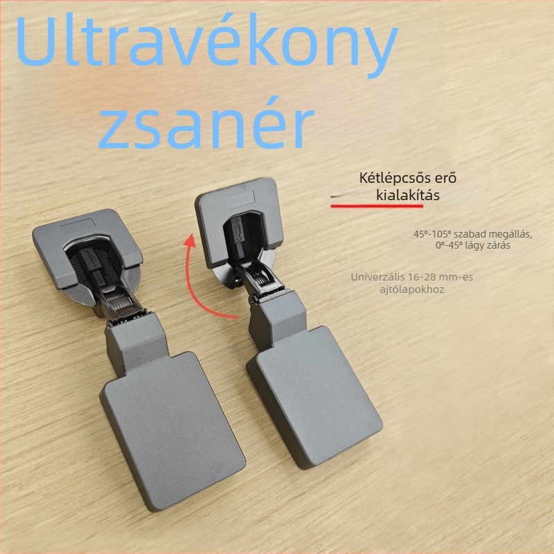 Ultra vékony, láthatatlan csuklópánt hidraulikus csillapítással, 35 mm-es csésze, kétfokozatú erővel működő ajtócsukló, állítható gardróbcsukló, csendes működés