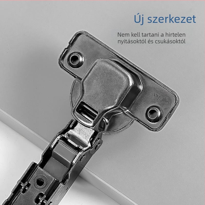 Slotolt szekrényajtó zsanér hidraulikus csillapítással, teljes csillapítás, kétfokozatú működés – modern minimalista stílus