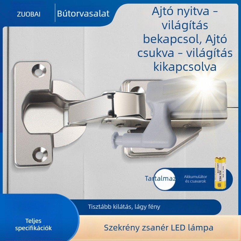 LED szekrényajtó zsanér világítás – többfunkciós érintéses szenzoros belső világítás