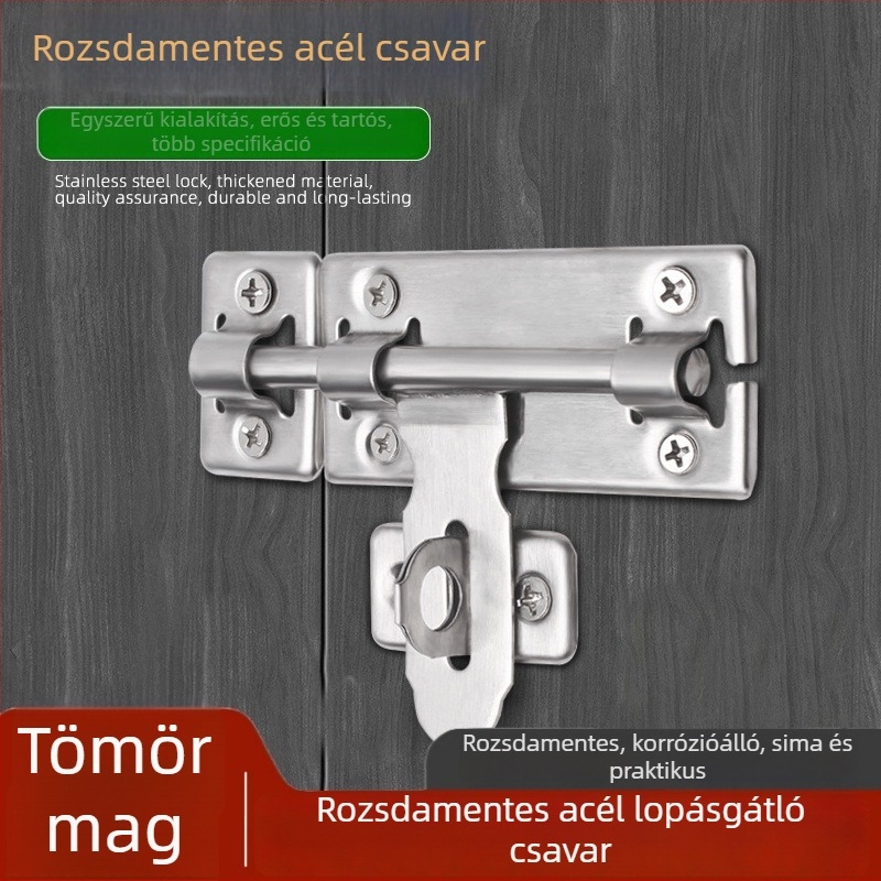 Rozsdamentes acél ajtózár zárócsap – Vintage stílusú, háztartási használatra