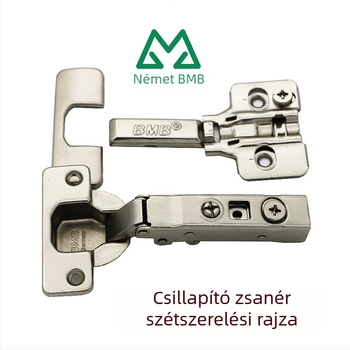BMB 3D dampoló pántok szekrényekhez és gardróbokhoz, hidraulikus zárással
