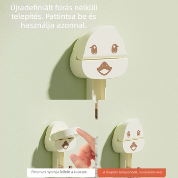 Fúrás nélküli vákuumos kampó, 5–10 kg teherbírás, konyha, fürdőszoba és vécé számára, ajtó mögé szerelhető