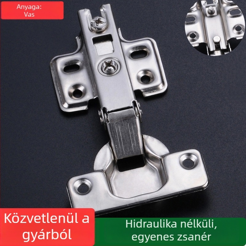 Csillapító pánt szekrényajtókhoz, modell 261, egyenes és középső ívű, összecsukható hardver