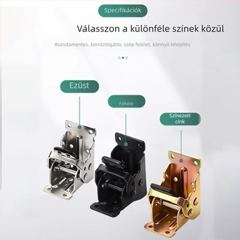 Önzáró, összecsukható asztalláb-pánt, 180°/90°, kiterjesztő fém kiegészítő kávézó- és étkezőasztalokhoz