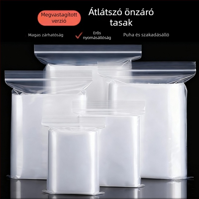 PE átlátszó oxidáció-ellenálló zárható tároló tasak Wenwan karkötők és ékszerek számára