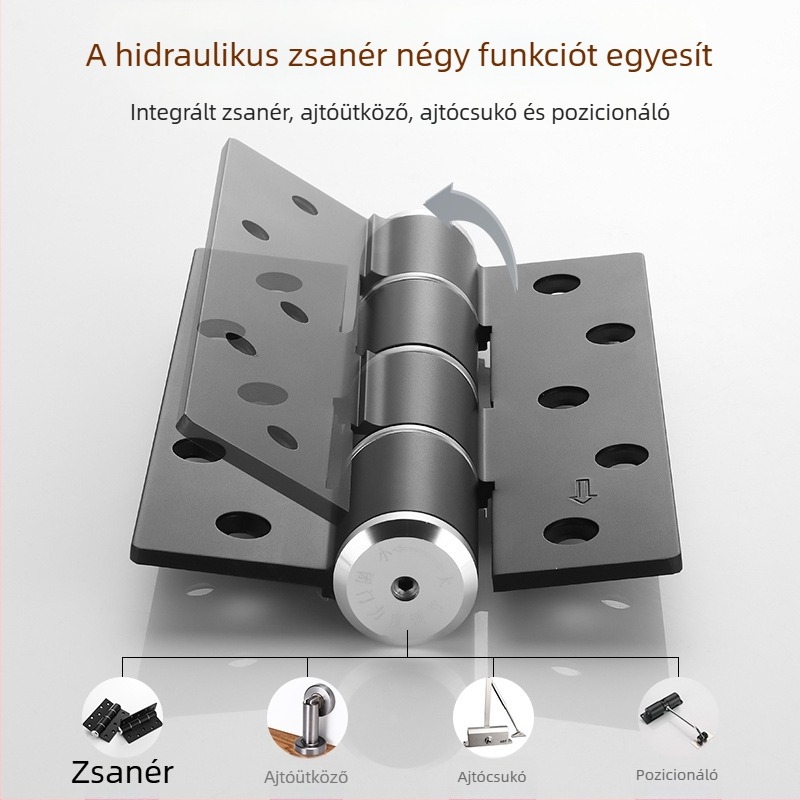 Állítható hidraulikus rugós pántok alumíniumötvözetből, automatikus ajtózáró belső fabútorokhoz, rejtett ajtókhoz