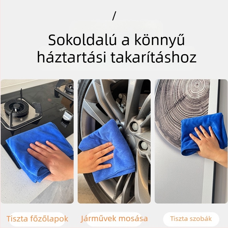 Sűrített mikroszálas autómosó kendő, szálmentes, rendkívül nedvszívó tisztító kendő autóhoz