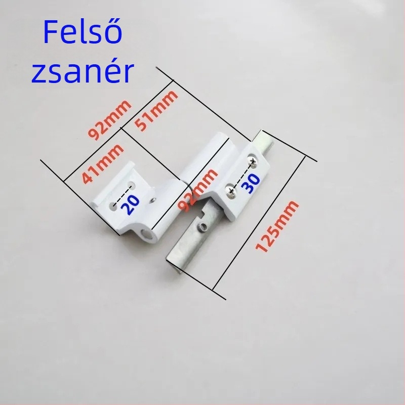 Ablakpántok alumíniumötvözetből belső nyitású és belső dőlésű ablakokhoz – készlet felső és alsó zsanérral