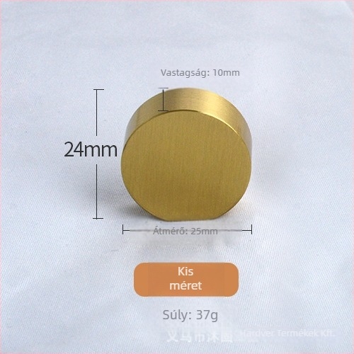 Tiszta rézből készült szekrényfogantyú, egylyukú ajtóhoz, boros szekrényhez, arany színű, nordic modern minimalist stílus