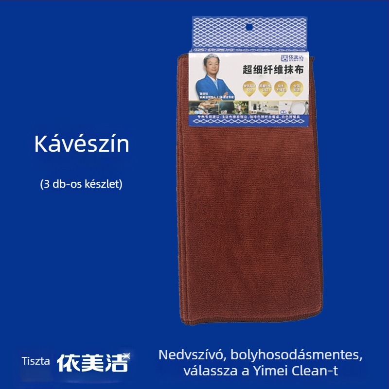 Három darabos tisztítókendő-készlet éttermi konyhához, nedvszívó, zsírt eltávolító, szálmentes, négyszögletes kendők bárpultra
