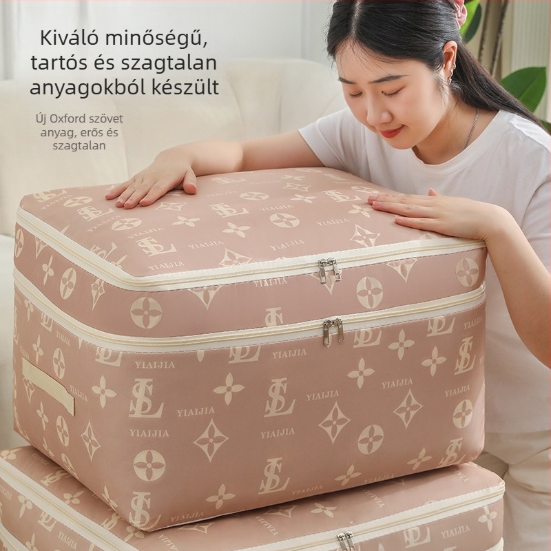 Oxford anyagú paplan tároló táska, nagy kapacitású, extra-nagy méret, megvastított és zárható