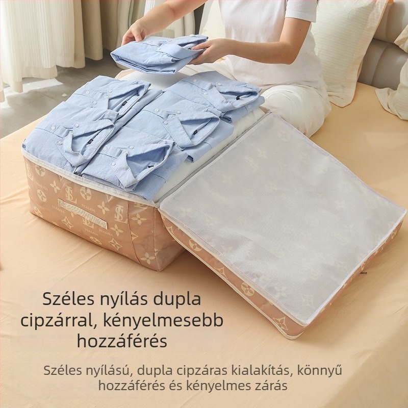 Oxford anyagú paplan tároló táska, nagy kapacitású, extra-nagy méret, megvastított és zárható