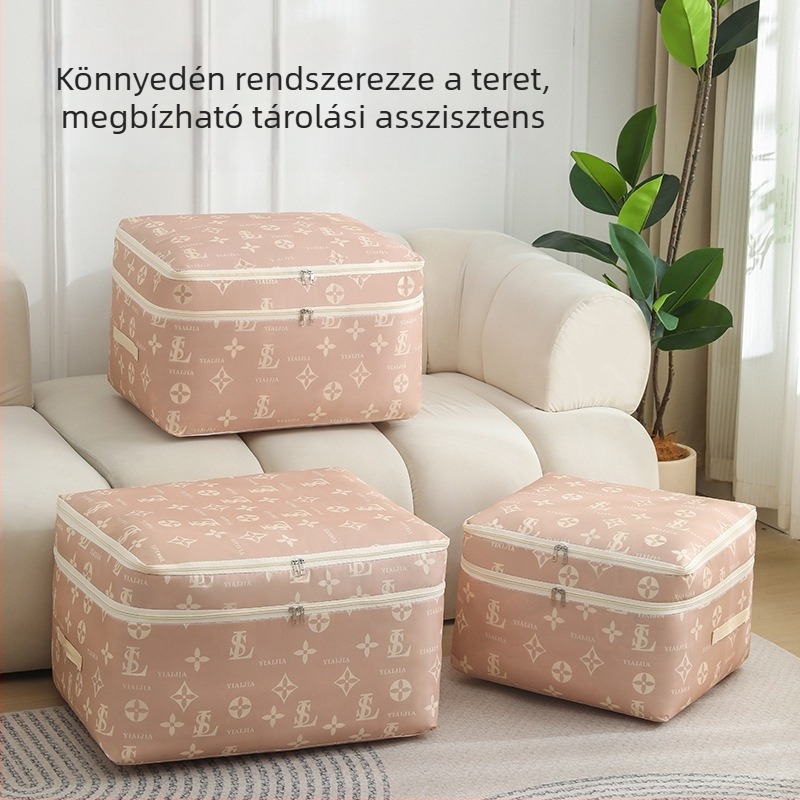 Oxford anyagú paplan tároló táska, nagy kapacitású, extra-nagy méret, megvastított és zárható