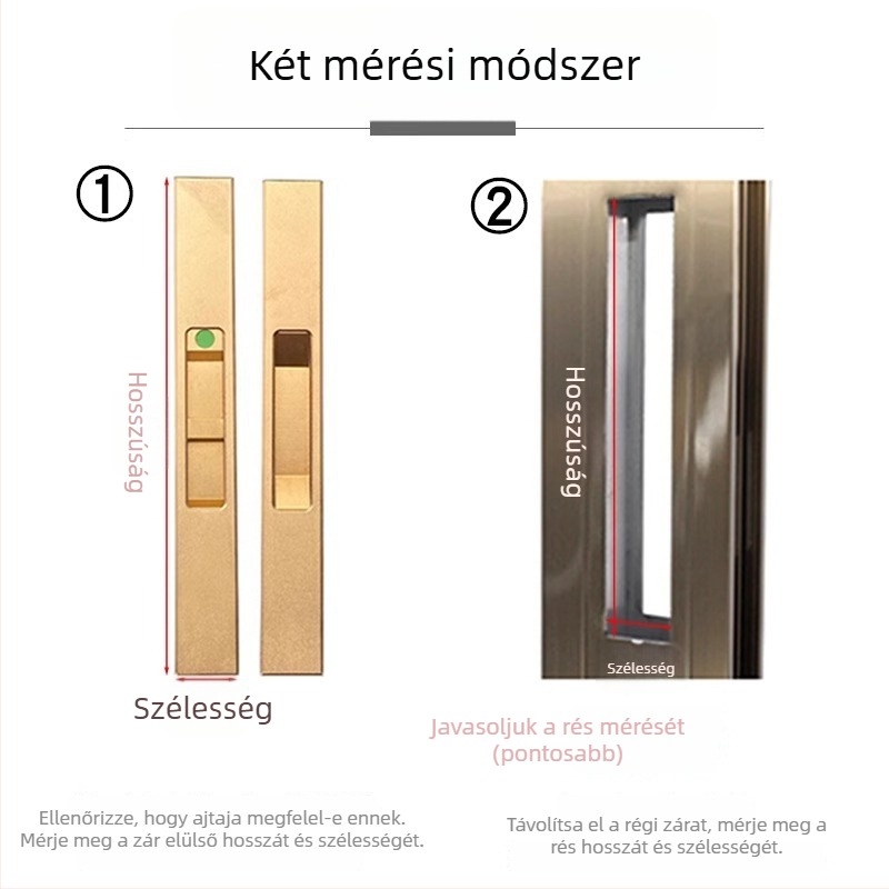 Nagyteherbírású csúszóajtó egypontos zár, erkély- és ablakokhoz, esés elleni üreges zár, háztartási csúszóajtó zár