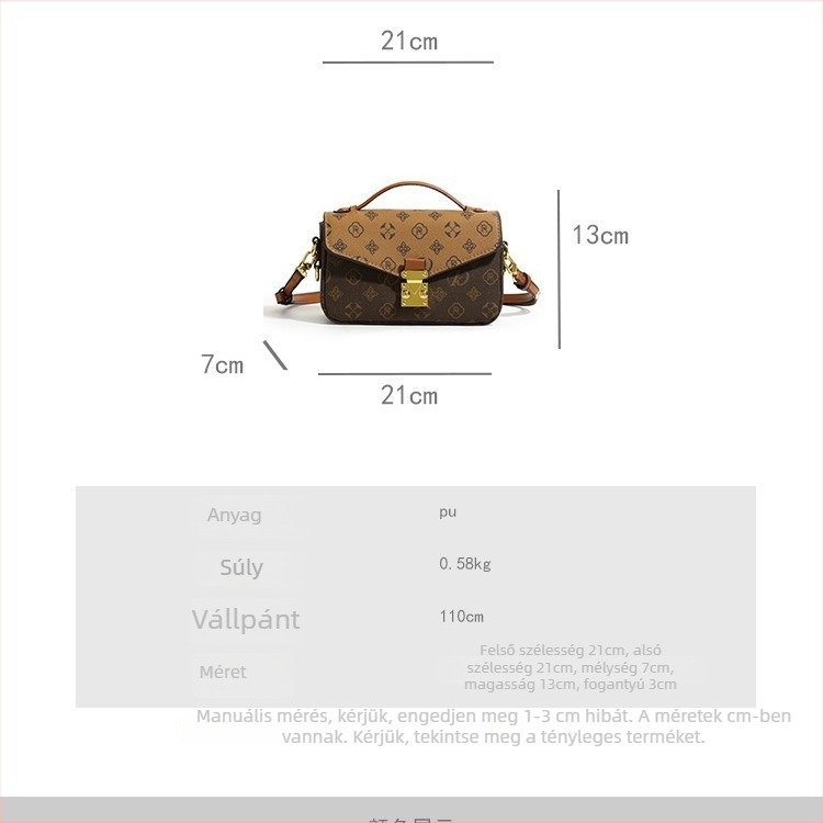Retro kis négyzet alakú táska kontrasztos mintával, crossbody vállon át, modern megjelenés 2025