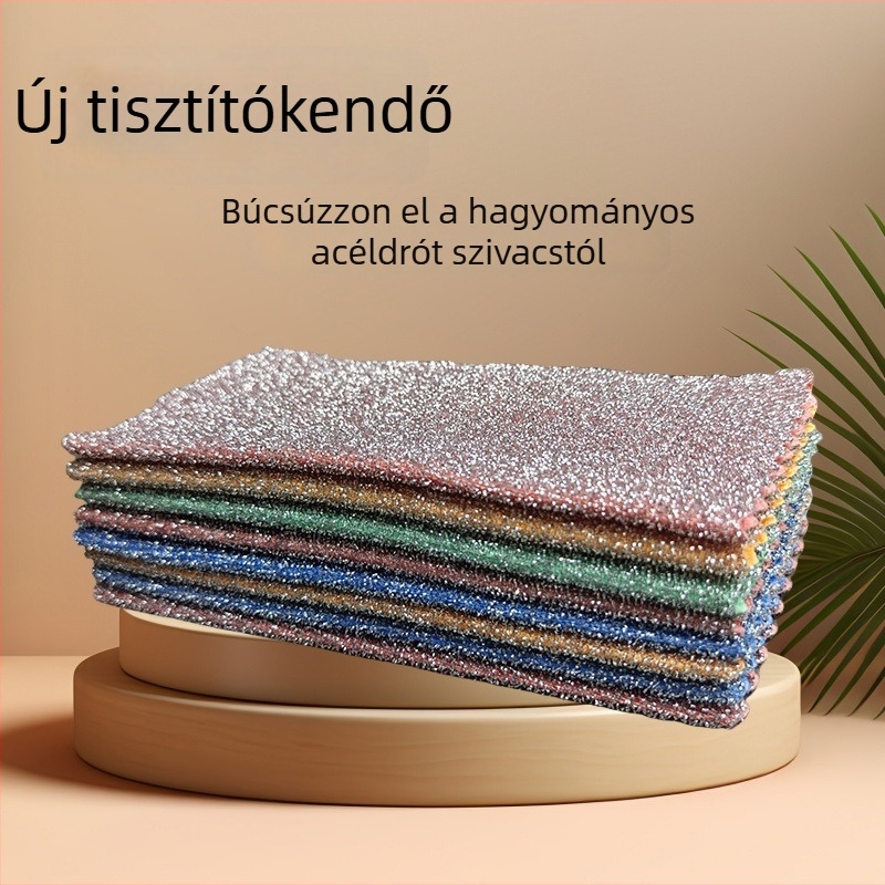 Edényekhez való törlőkendő mikrorostos szemcsékkel, nedvszívó, szöszmentes, olaj- és szennyeződés eltávolítására a konyhában.