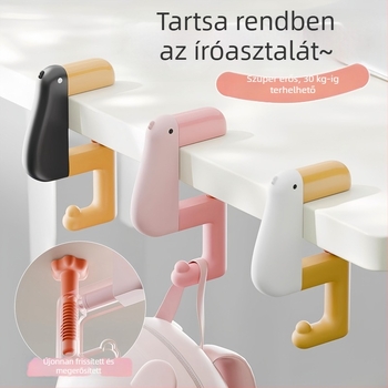 Kreatív hátizsákakasztó íróasztalhoz, fúrás nélkül, hordozható és rögzíthető