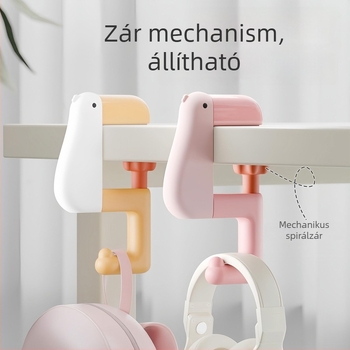 Kreatív hátizsákakasztó íróasztalhoz, fúrás nélkül, hordozható és rögzíthető