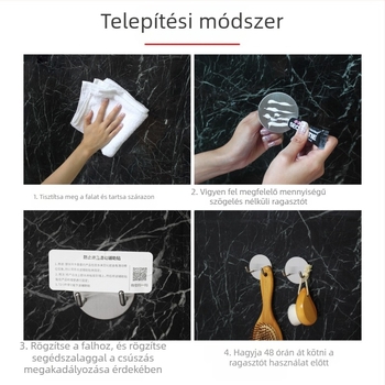 304 rozsdamentes acél – kávéfogó fogantyú tartó, fúrás nélküli konyhai kampó, multifunkcionális fürdőszobai kampó