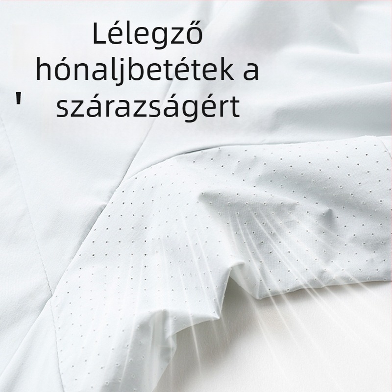 Uniszex antibakteriális UV-védelmet nyújtó nyári kabát kapucnival, lélegző, gyorsan száradó.
