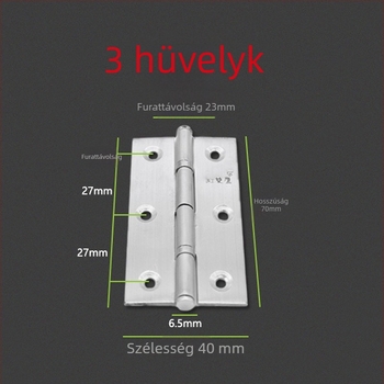 304 rozsdamentes acél zsanér faajtóhoz, síknyitású, csapágyas zsanér, hajlított, vastított zsanér, 2 hüvelyk, 2,5 hüvelyk és 3 hüvelyk