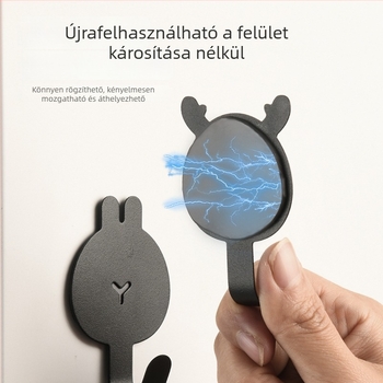 Hűtőmágneses akasztó, erős magnet, fúrás nélküli telepítés, konyhai rendező, nyom nélkül
