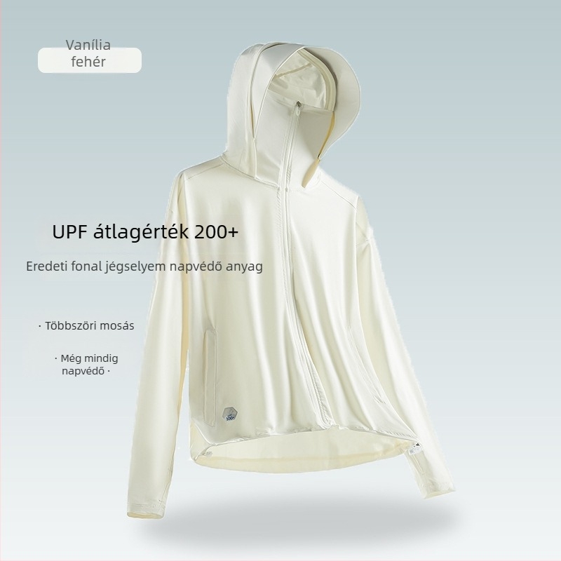 Uniszex kapucnis dzseki UV-védelem UPF100+, könnyű, lélegző, nylonból, nyári szabadtéri tevékenységekhez
