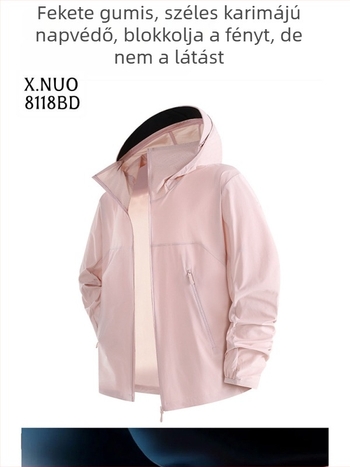 Unisex kültéri UV-védő kabát - könnyű, kapucnival, gyorsan száradó és lélegző, tavasz-nyár, UPF 50