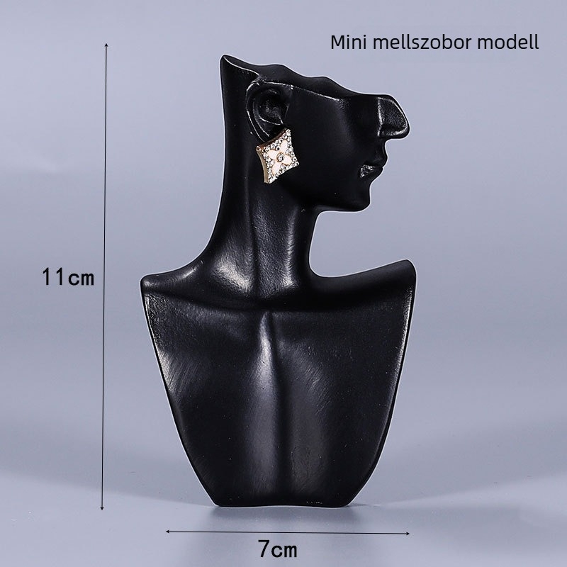 Gyanta bust nyaklánc-kijelző állvány – ékszerkijelző és fülbevaló tartó