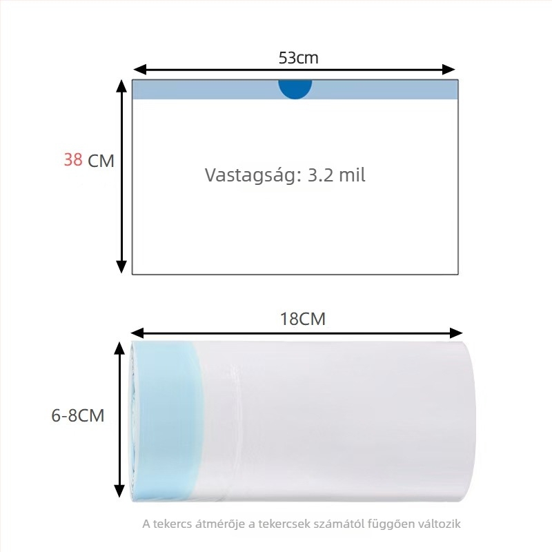 Személyre szabható egyszer használatos WC-ülés liner és nedvszívó tisztító zacskók