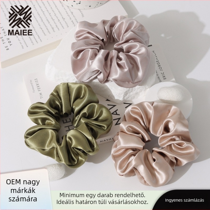 Maiee selyem hajgumi, 5.5 cm, kézzel készített, magas rugalmasság, könnyed luxus stílus