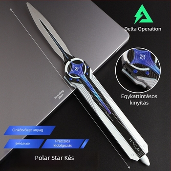 Delta Operation Polaris zsebkés – játékperiféria, fém játékmodell kilövő mechanizmussal, ötvözet figurája, férfi karakter, élesítés nélküli