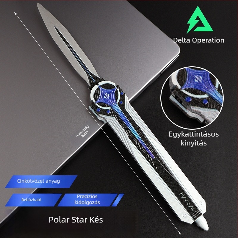 Delta Operation Polaris zsebkés – játékperiféria, fém játékmodell kilövő mechanizmussal, ötvözet figurája, férfi karakter, élesítés nélküli
