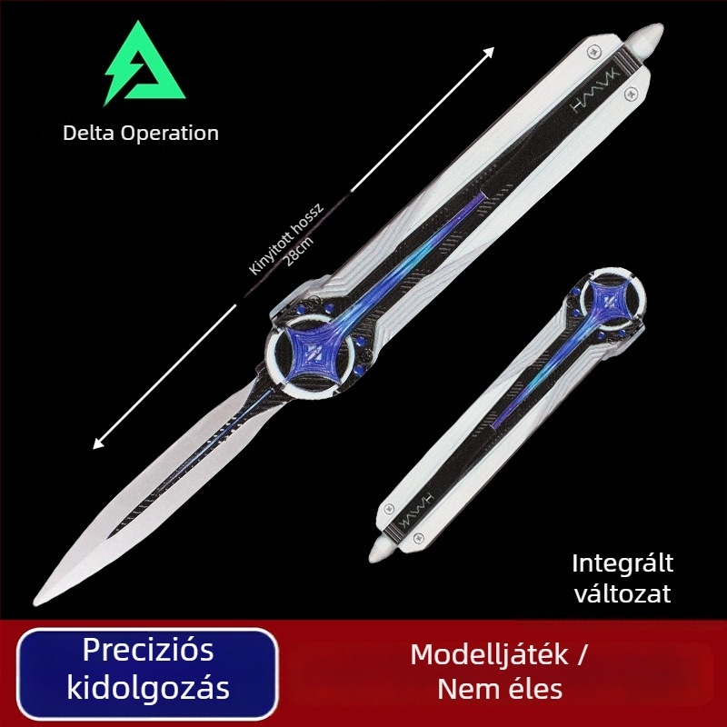 Delta Operation Polaris zsebkés – játékperiféria, fém játékmodell kilövő mechanizmussal, ötvözet figurája, férfi karakter, élesítés nélküli