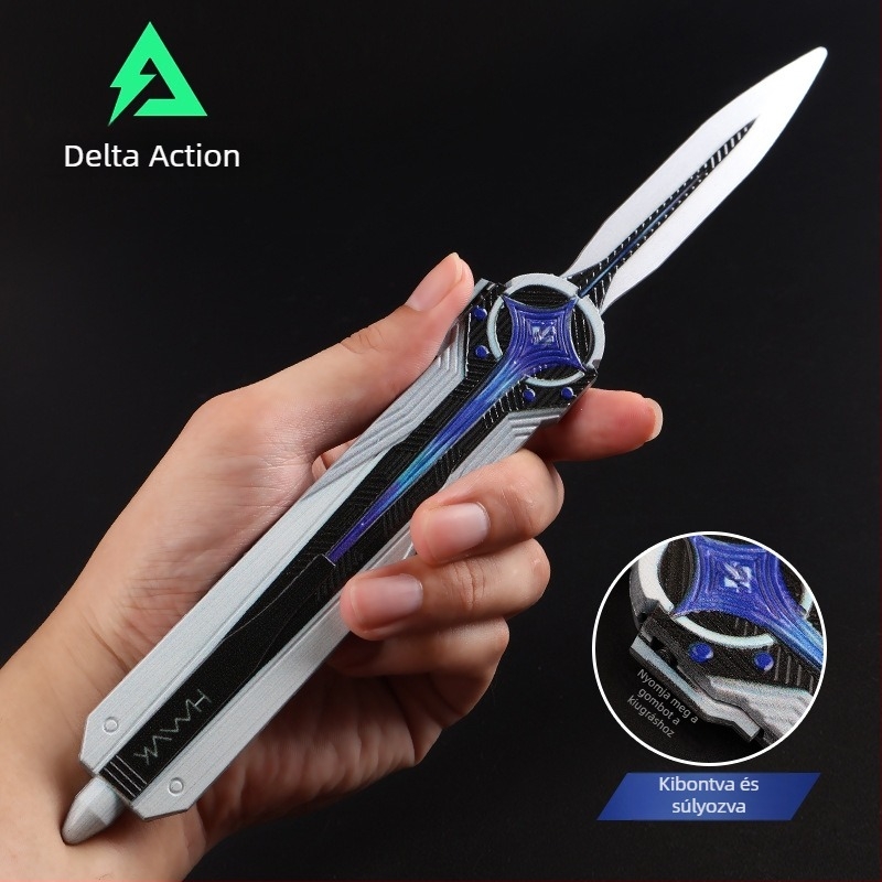 Delta Operation Polaris zsebkés – játékperiféria, fém játékmodell kilövő mechanizmussal, ötvözet figurája, férfi karakter, élesítés nélküli