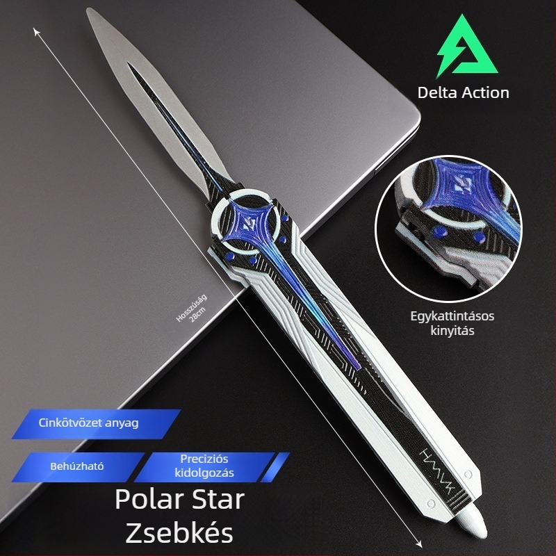 Delta Operation Polaris zsebkés – játékperiféria, fém játékmodell kilövő mechanizmussal, ötvözet figurája, férfi karakter, élesítés nélküli