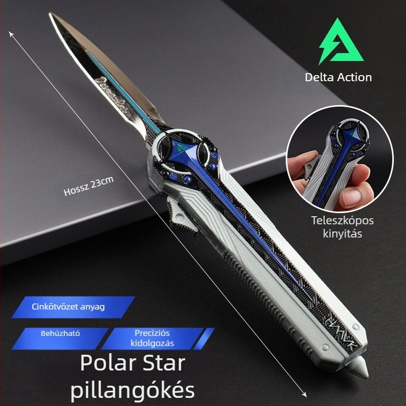 Delta Operation Polaris zsebkés – játékperiféria, fém játékmodell kilövő mechanizmussal, ötvözet figurája, férfi karakter, élesítés nélküli