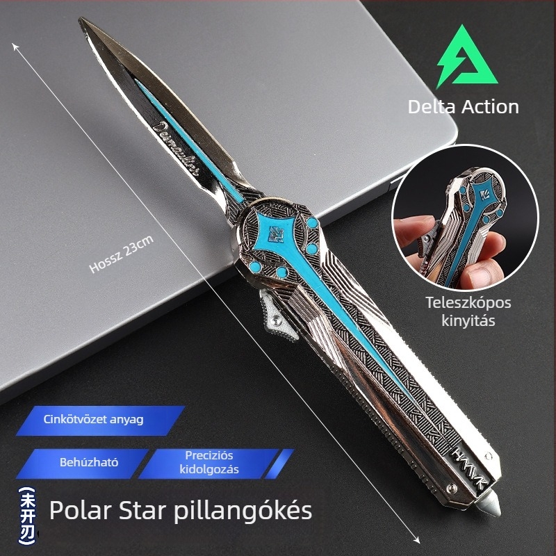 Delta Operation Polaris zsebkés – játékperiféria, fém játékmodell kilövő mechanizmussal, ötvözet figurája, férfi karakter, élesítés nélküli