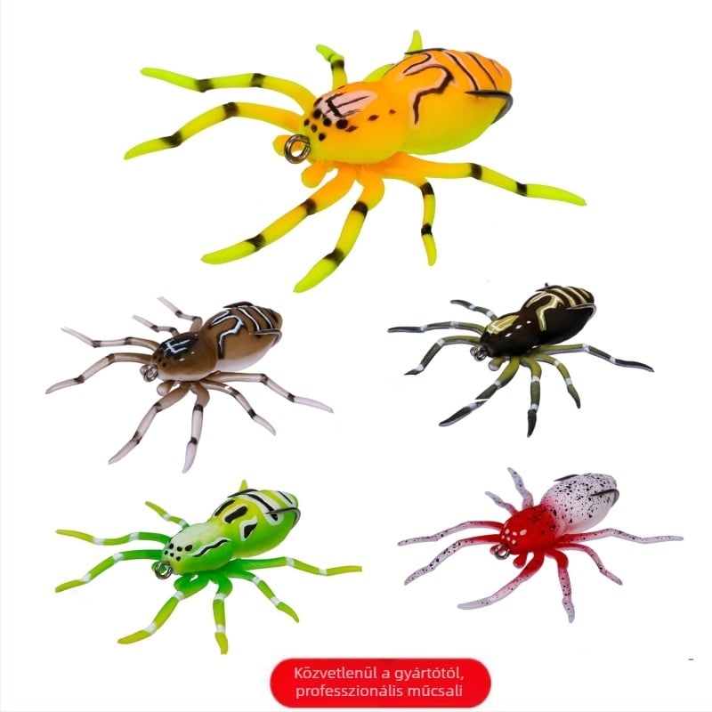 Bionikus csali, 7,5 cm, 7,6 g, pók mintázatú, kültéri horgászathoz minden vízben