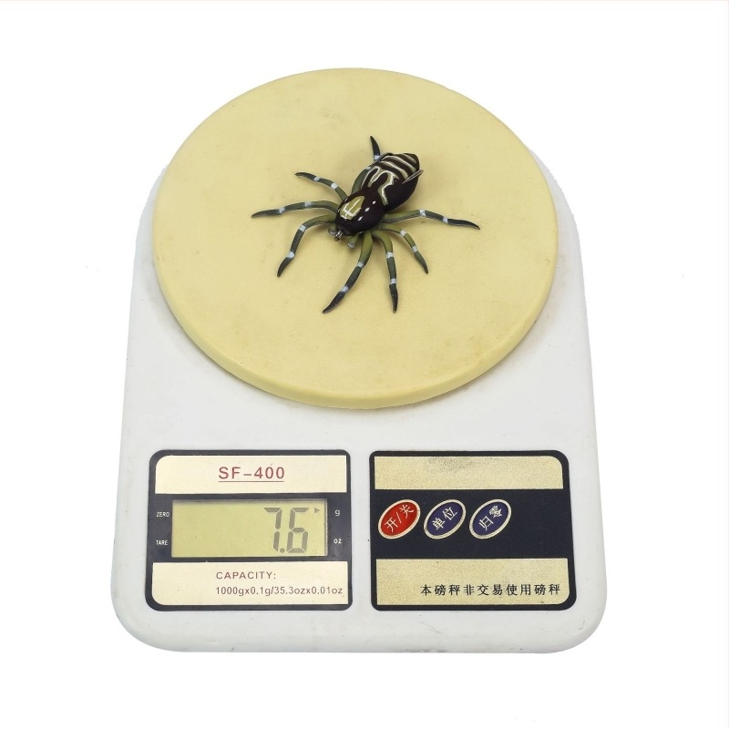 Bionikus csali, 7,5 cm, 7,6 g, pók mintázatú, kültéri horgászathoz minden vízben