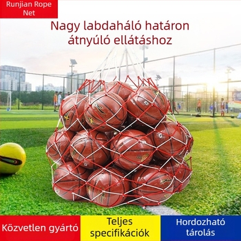Verseny szintű nagy hálós labdazsák, hordozható, 12–25 labdának, iskolai használatra